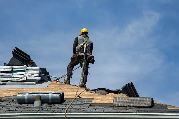 Professional Gutter Installation technician working in Hart, TX
